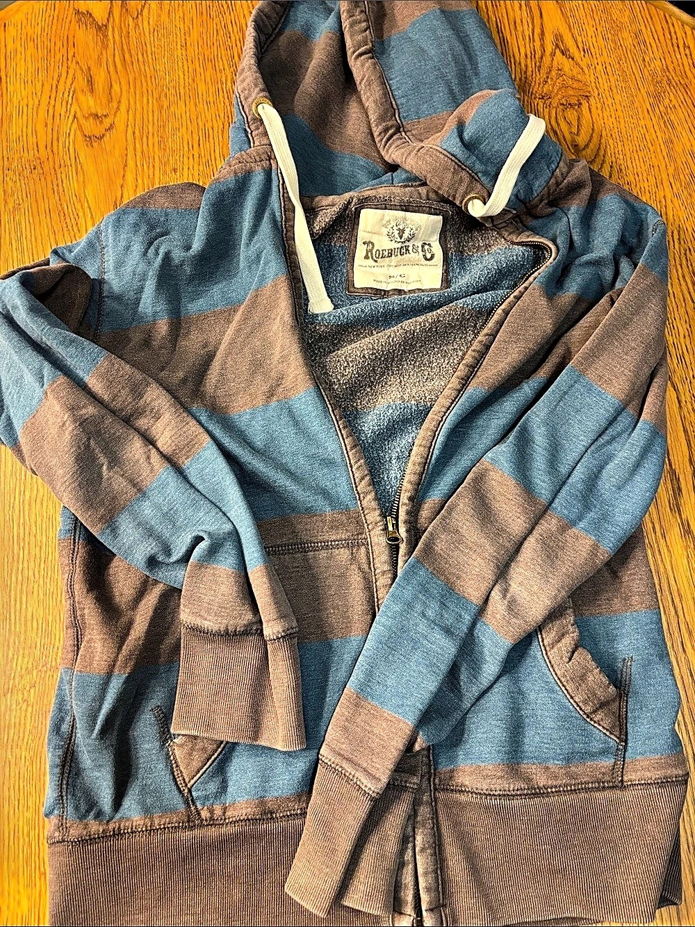 Roebuck & Co Plaid Hooded Jacket Size Small